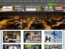 Tablet Screenshot of ande.gov.py